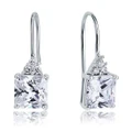 Dangle Drop 925 Sterling Silver Bridal Wedding Earrings Jewelry