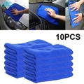 GRA New 10pcs Ultra Soft Microfiber Auto Car Cleaning Towel Washing Cloth Blue