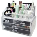 Clear Acrylic Makeup Storage Organiser Cosmetic Display Jewelry Box