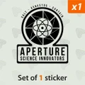 Set of 1 - Big Aperture Science Innovators (Portal 2) Logo Vinyl Sticker Die-Cut