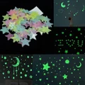 CYL 100Pcs 3D Stars Glow In The Dark Ceiling Wall Stickers Living Home Decor