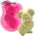 3D Mouse Soap Silicone Candle Caly Mold Fondant Chocolate Cake Baking Molds
