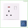 MumoLight Home Switches C82 White 13A 250V Switched Socket with neon