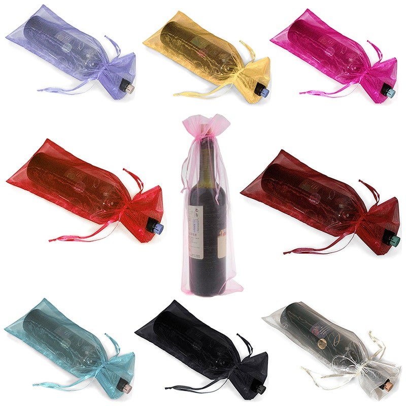 Bouquet of wine gift yarn bags drawstring bags