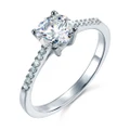 1.2 Carat Solid 925 Sterling Silver Engagement Ring Wedding Anniversary Jewelry