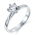 Bridal Wedding Engagement Sterling Solid 925 Silver Promise Ring