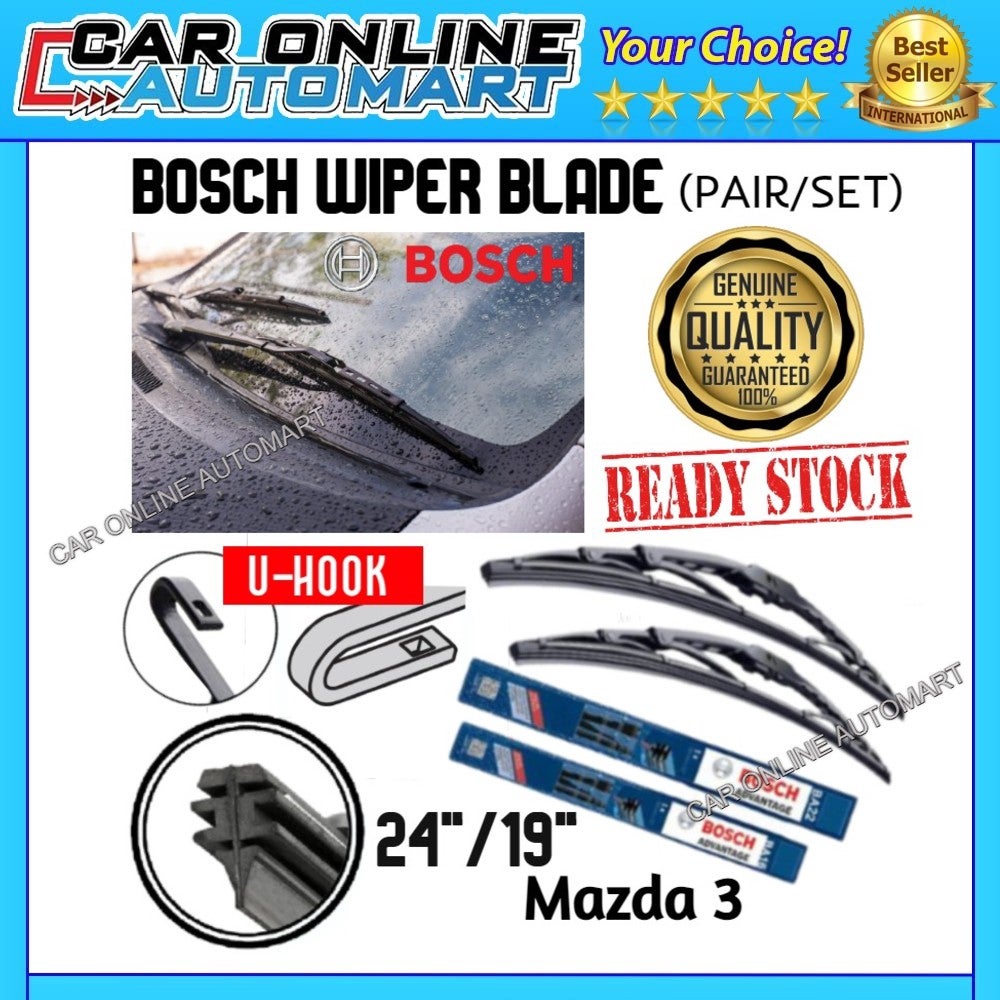 BOSCH ADVANTAGE BE2419 Wiper Blade Set 100% Original - 24�/19�