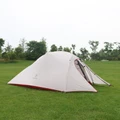 3 Person Tent 20D Silicone Fabric Ultralight Double Layers Aluminum Pole Outdoor