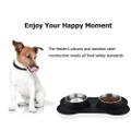 Dog Bowls Stainless Steel Dog Bowl with No Spill Non-Skid Silicone Mat 53 oz