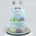 2pcs Car Cupcake Tools Fondant Plastic Cake Mold Cutter
