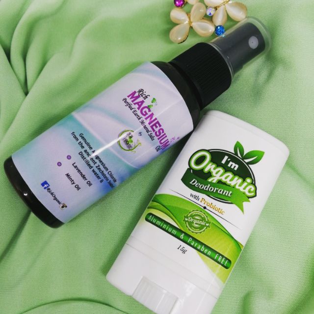 Penjimatan BERGANDA ! - Organic Deodorant with Probiotic & mg oil utk ketiak wangi sepanjang hari