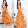 M-4XL 2018 Summer Chiffon Women Dresses Dress Bohemia Beautiful dresses ???????
