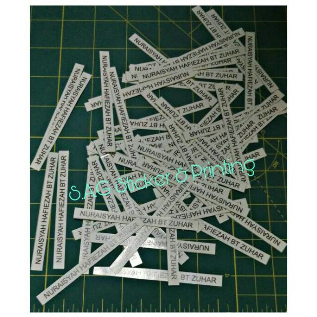 Name sticker (Plain) - Custom (0.8x9cm)