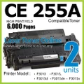 2x Compatible HB CE255A 55A LaserJet P3010 P3015 P3015d P3015dn P3015x P 3010 3015 3015d 3015dn P3015x HP55A Laser Toner