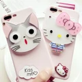 [Cutiepie] Iphone 5/5s 6 Plus 6s Plus 7 Plus 8 Plus pink cute hello kitty case cat