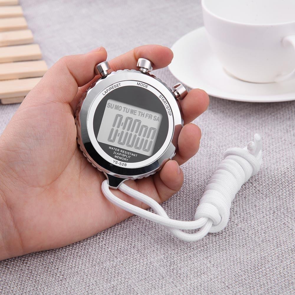 Oce!Mini Chronograph Metal Digital Timer Stopwatch Sports Counter Waterproof Sto