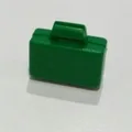 Lego Minifigure green briefcase suitcase bag