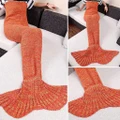Adult Stylish Knitting Sleeping Bag Mermaid Tail Design Sofa Blanket