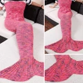 Adult Knitting Sleeping Bag Watermelon Red Fish Mermaid Tail Shape Sofa Blanket