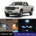 10pcs White LED Light Car Bulbs Interior Package Kit For 2007-2013 GMC Sierra