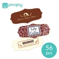 Fancy Stickers 90mm x 40mm, 56 Pieces with Full Personalisation by Pixajoy Photobook [e-Voucher]