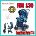 Sweet Heart Paris ST49 Stroller with Reversible Handlebar dark blue /Red colour
