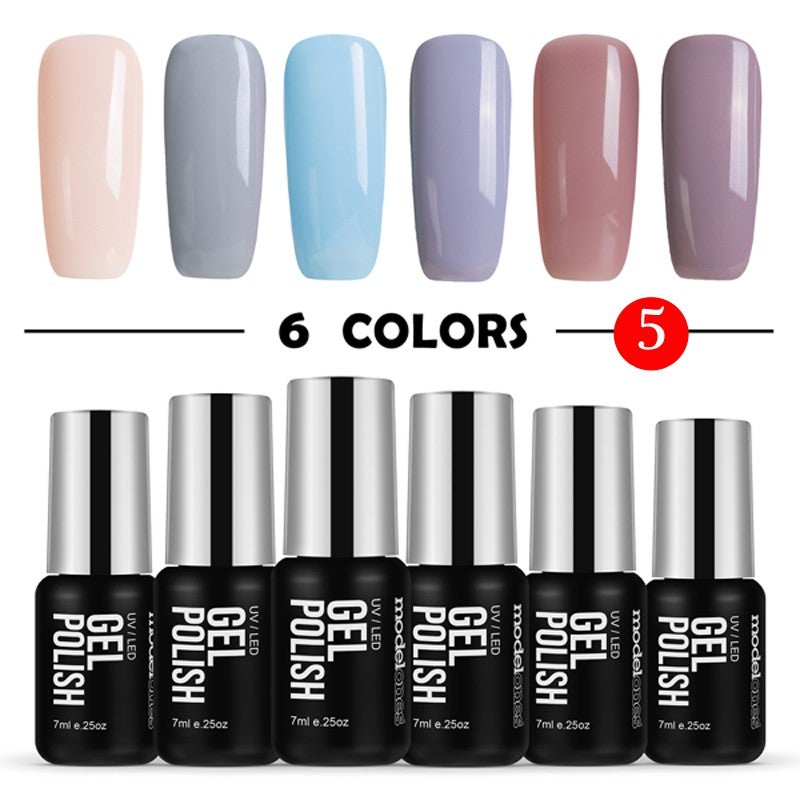 Grey Color Series Modelones Nail Gel Polish 6Pcs/Set Home Use Nail Lacquer 7ml