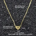 Stainless Chain Initial Choker Heart Letter Necklace