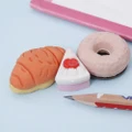 3PCS School Shaped Supplies Rubber Eraser Stationery Cake