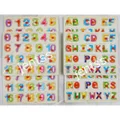[BW] Preschool Toddler Kindergarten Educational Wooden Puzzle Alphabets Numbers