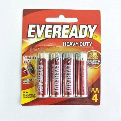 1 PACKET EVEREADY HEAVY DUTY AA BATTERY 4PC