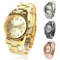 Women Unisex Geneva Stainless Steel Quartz Wrist Watch