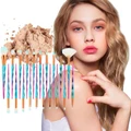 20 PCS Makeup Brush Set Nylon Hair Foundation Powder Blending Brushes 4 color