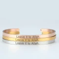 Fashion Bracelet,Engravable bracelets:Leave it to Allah diy???? ??? ?4MM ??????
