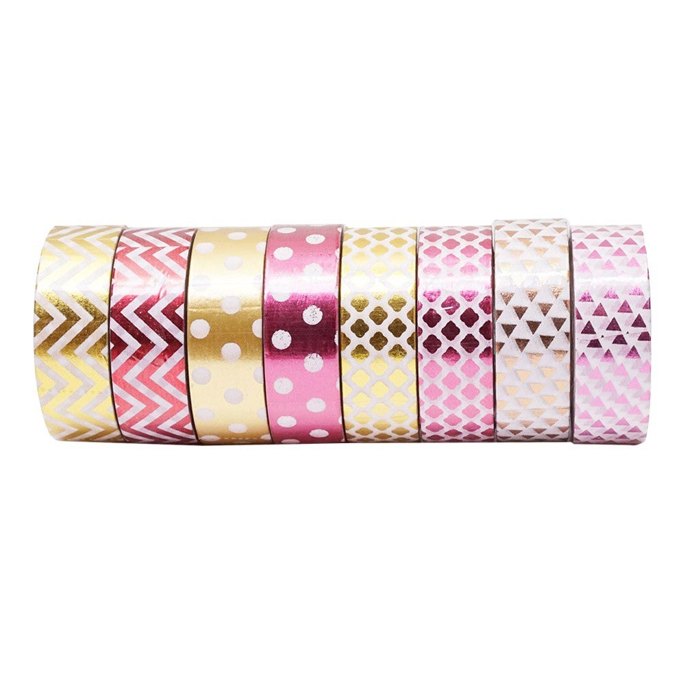 1.5 cm * 10 m Stationery Golden Foil Washi Tape Masking Tape Sticker