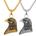 U7 Stainless steel/18K gold plated Eagle Pendant Necklace