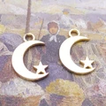 300Pcs Star Moon Charms Gold Color DIY Jewelley Making Accessories Crafts