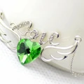 Angel Wings Crystal Necklace Pendant Jewel Alloy Necklace