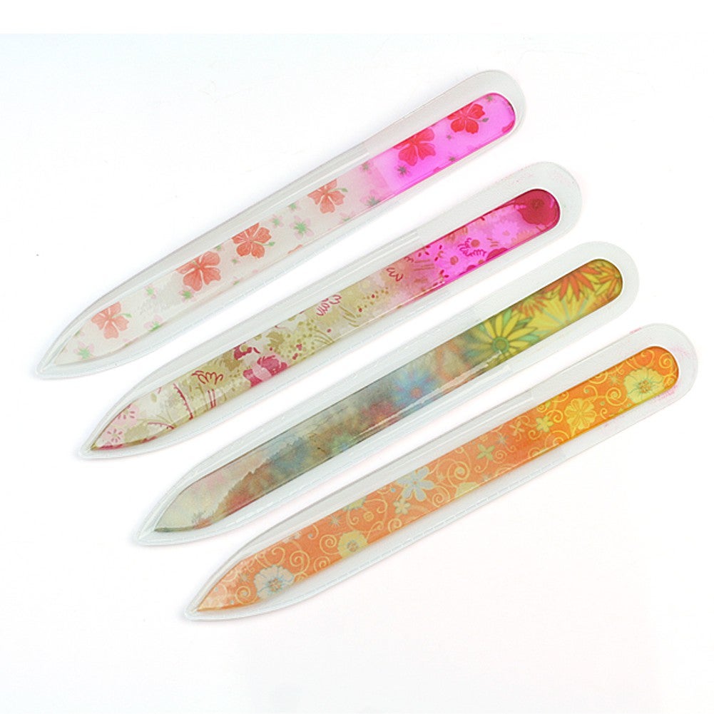 4pcs Nail Art Files Manicure Tool Kit Durable Case 5.5inch