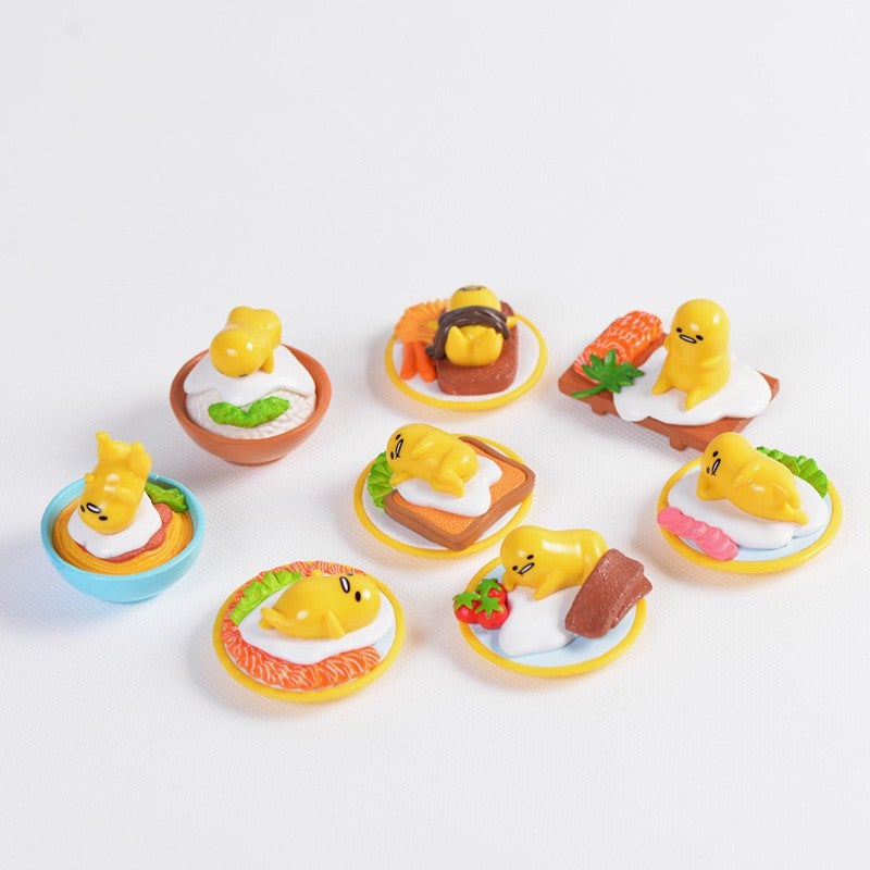 8pcs/set Aggs yolk Brother 4.5cm Miniature Figurine