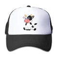 Eqq Cute Cartoon Cow Fashion Toldder Kid's Cute Adjustable Mesh Cap Hats