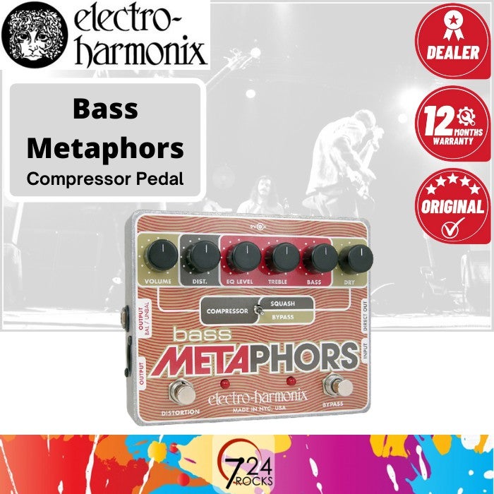 EHX Electro Harmonix Bass Metaphors Compressor Guitar Effect Pedal