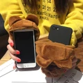 [WE] Oppo A71 A77 F5 A79 Brown Bear Cap Fluffy Phone Case