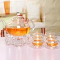 High Borosilicate Glass Teapot + Tea Cups + Insulation Stove