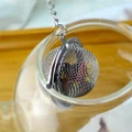 Spoon Mesh Hooking Chain Ball Tea Infuser Filter Stainless Steel Strainer