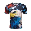Phorock Male Eagle Head 3D T-shirt Short Sleeve MT3D024