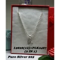 Genuine SILVER 925 Necklace & Pendant (2 IN 1)