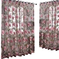 1x Peony Curtain Door Curtain Window Room Divider Curtain Valance 100*200cm