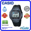 Casio W-210-1BV Men Digital Sporty Stopwatch Led Black Strap Original Watch