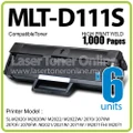 6x Compatible Samsung MLTD111S MLT D111S Pro Xpress SL M2020 M2021 M2022 M2022W M2020W M2021W M2070 M2071 M2070F M2070W